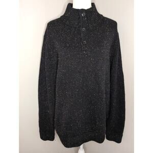 Patagonia Mock Neck Button Pullover Sweater L Cozy Knit